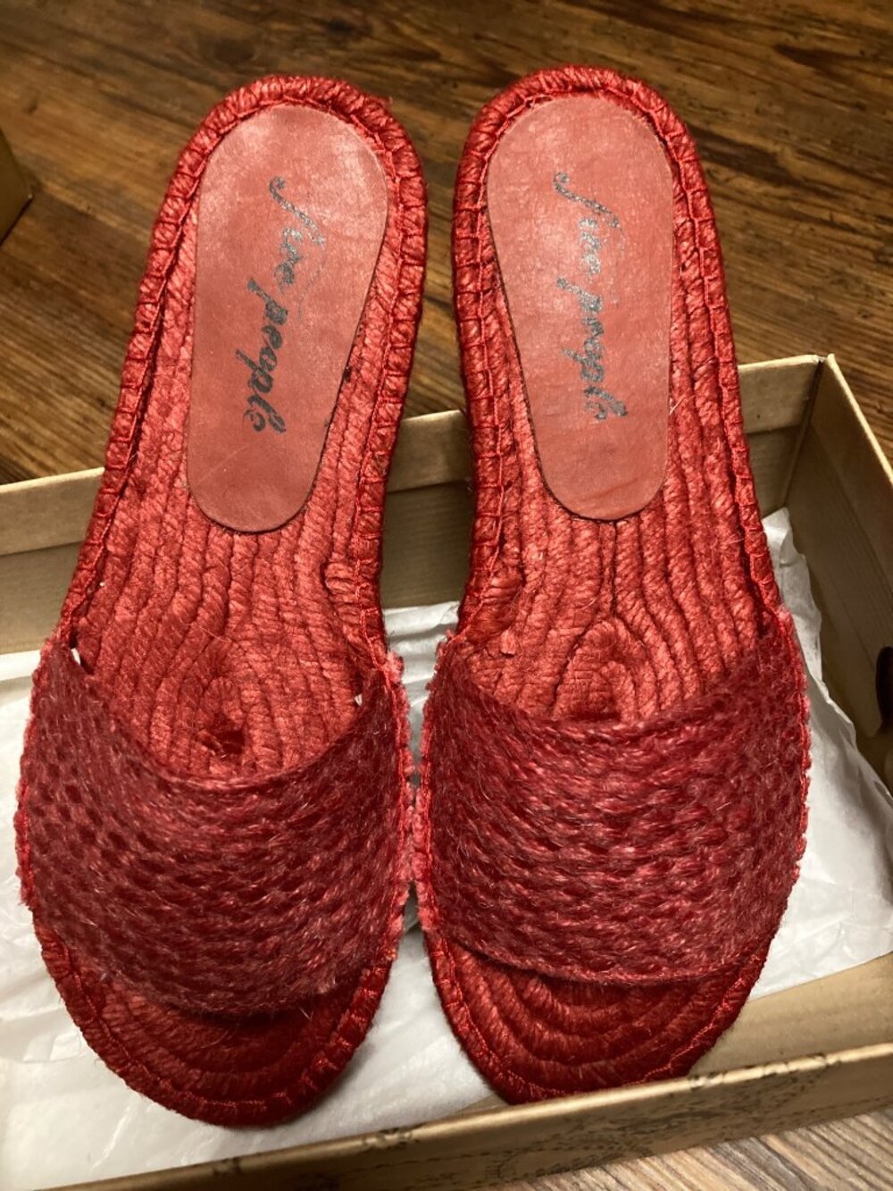 Free People Espadrille Sandals  Shoes Women's Red Size 7 US 37 EU New - Picture 7 of 13